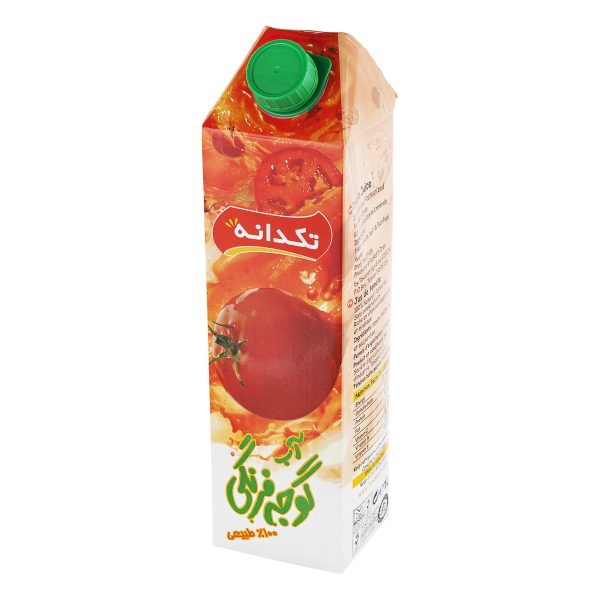 آب گوجه فرنگی 1 لیتری تکدانه