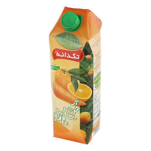 آب هویج پرتقال 1 لیتری تکدانه