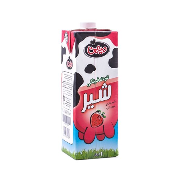 میهن شیر توت فرنگی تتراپک ۱۰۰۰ میلی لیتری