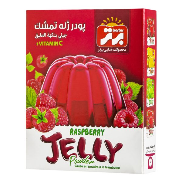 برتر پودر ژله با طعم تمشک ۱۰۰ گرمی
