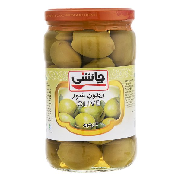 زیتون سبز با هسته ویژه 670 گرمی چاشنی