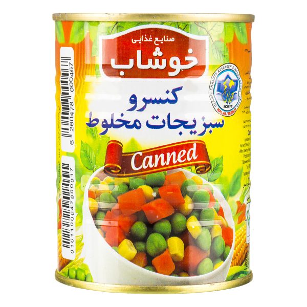 خوشاب کنسرو مخلوط سبزیجات ۳۵۰ گرمی