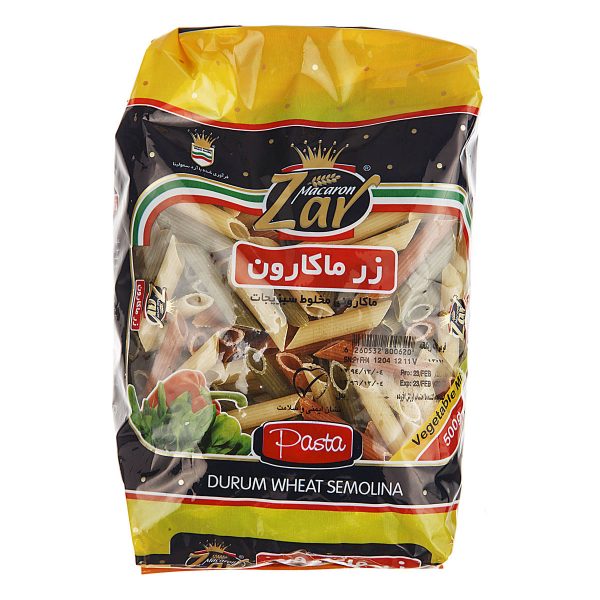 زر ‌ماکارون پنه ریگاته با طعم سبزیجات ۵۰۰ گرمی