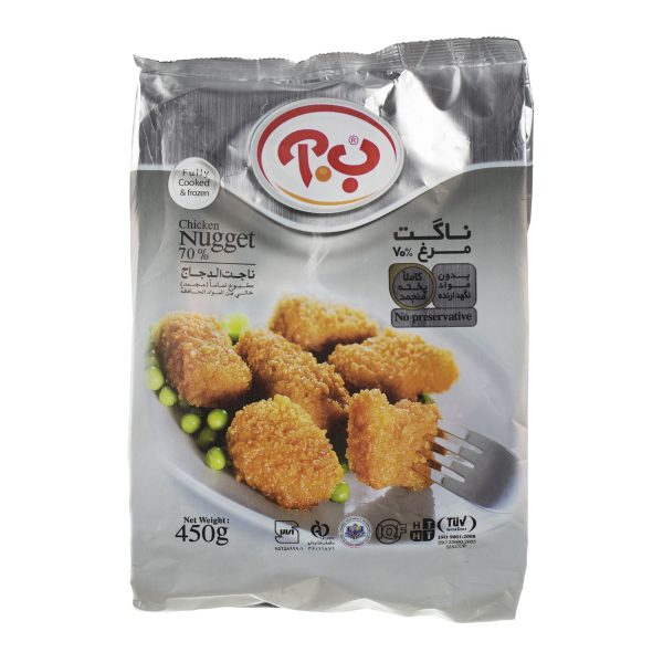ب.آ ناگت مرغ ۷۰% با وزن ۴۵۰ گرم