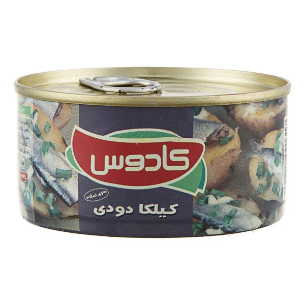 کنسرو ماهی تن کیلکا دودی 170 گرمی کادوس