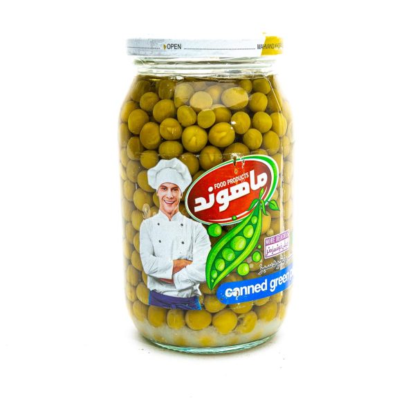 ماهوند کنسرو نخود سبز ۵۰۰ گرمی شیشه ای