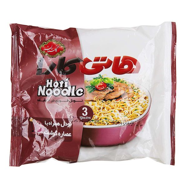 گلستان هاتی کارا نودل فوری همراه با عصاره گوشت ۷۷ گرمی