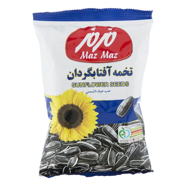 تخمه آفتابگردان نمکی 125 گرمی مزمز