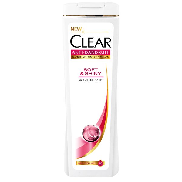 clear کلییر شامپو ضد شوره و درخشان کننده و حالت دهنده مو بانوان مدل Soft And Shiny حجم ۴۰۰ میلی لیتری