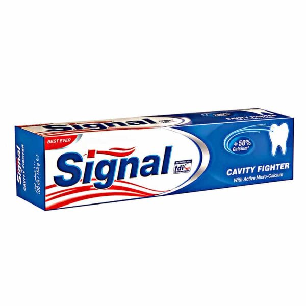 خمیر دندان ضدپوسیدگی CAVITY FIGHTER با طعم گیاهی سیگنال ۱۰۰ میلی لیتری
