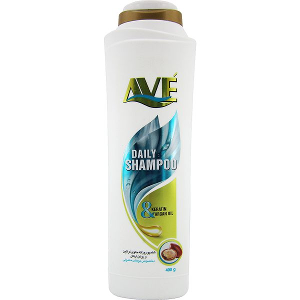 شامپو روزانه حاوی کراتین و روغن آرگان مخصوص موهای معمولی AVE اوه 400 میلی لیتری