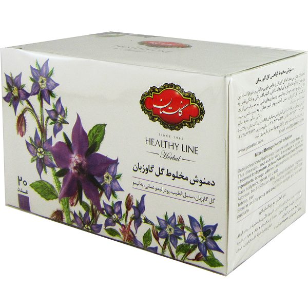 دمنوش مخلوط گیاهی (گل گاوزبان،سنبل الطیب،پودر لیمو عمانی،به لیمو) گلستان 20 عددی