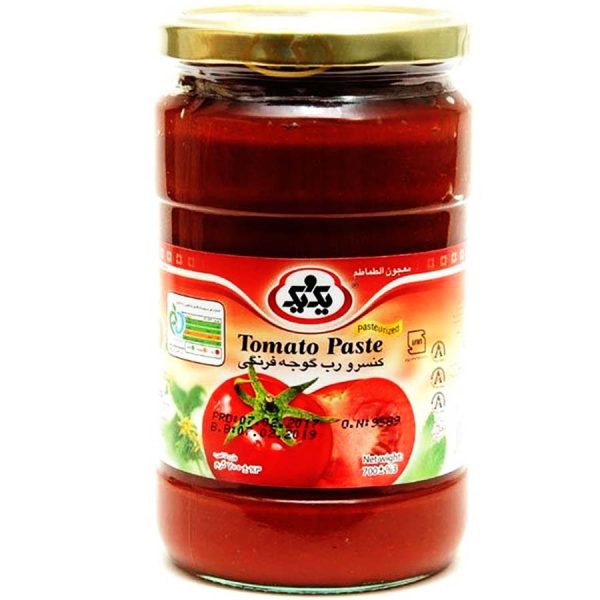 رب گوجه فرنگی شیشه ای یک و یک 700 گرمی