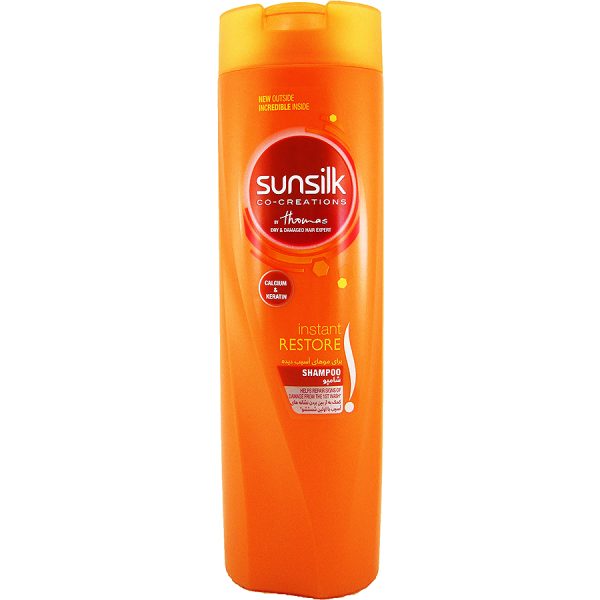شامپو برای موهای آسیب دیده RESTORE SunSilk نارنجی سان سیلک 600 میلی لیتری