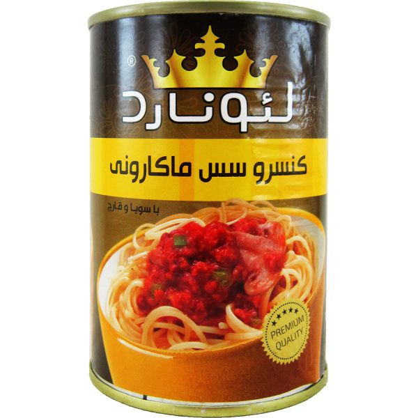 کنسرو سس ماکارونی با سویا و قارچ لئونارد 420 گرمی