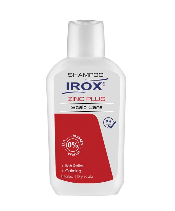 شامپو تقویت‌کننده و ضد شوره مو ایروکس Irox مدل Zinc Plus وزن 200 گرم