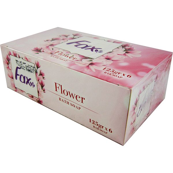 صابون حمام فاکس Fax با رایحه گل جعبه ۶ عددی