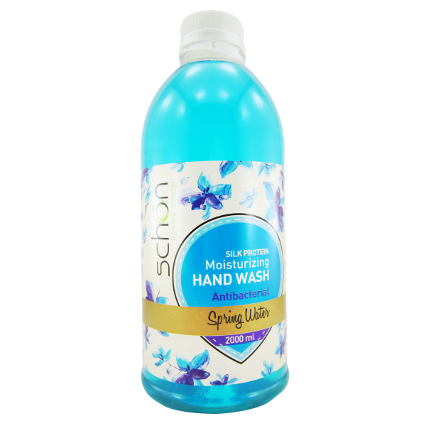 مایع دستشویی شفاف آنتی باکتریال Spring Water اسپرینگ واتر آبی schon شون 2000 میلی لیتری