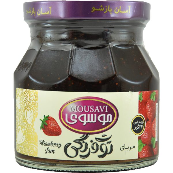 مربای توت فرنگی موسوی 320 گرمی