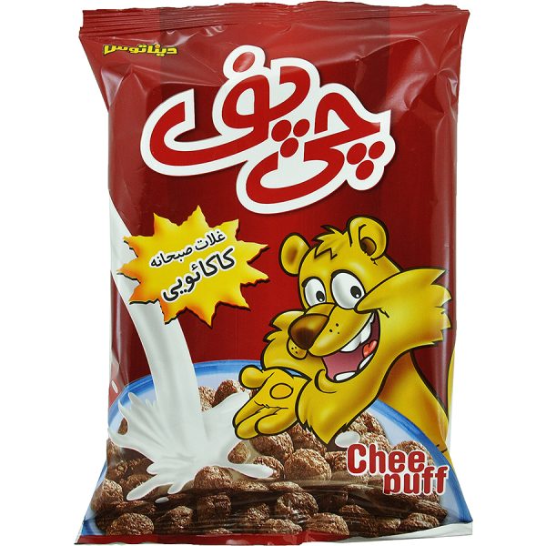 چی پف ذرت توپی غلات صبحانه با روکش کاکائویی چی توز 120 گرمی