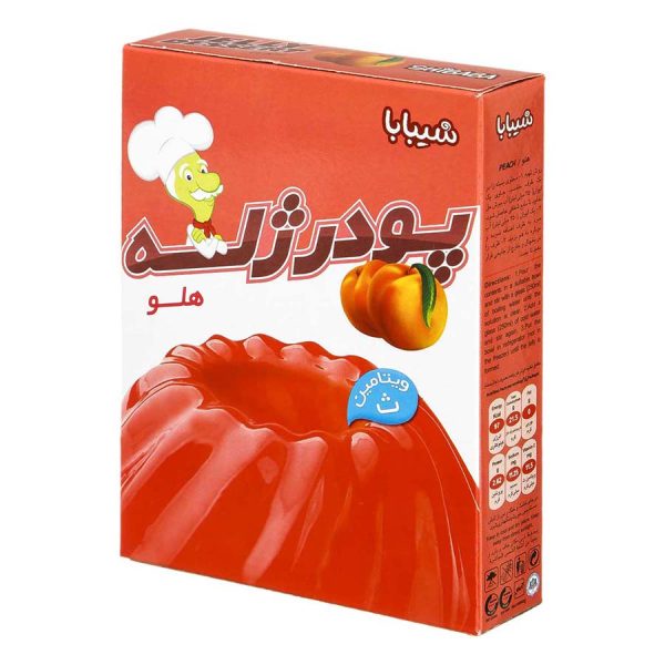 پودر ژله هلو حاوی ویتامین ث شیبابا ۱۰۰ گرمی