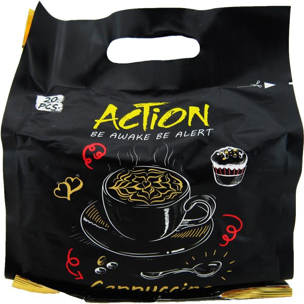 پودر کاپوچینو Cappuccino اکشن AcTioN بسته 20 عددی