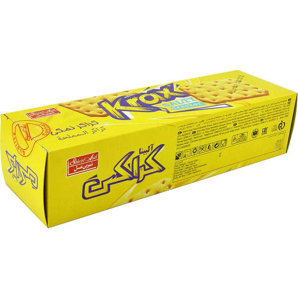 کراکر نمکی (بیسکوئیت ترد) جعبه دوقلو آلبینا کراکس شیرین عسل 140 گرمی