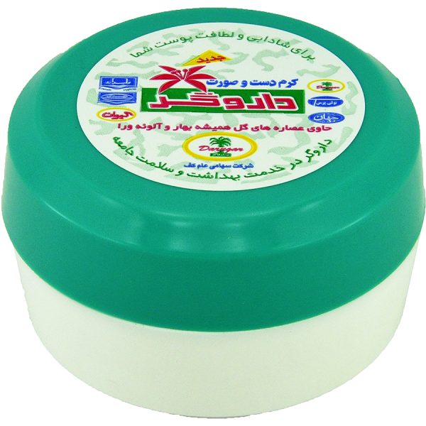کرم دست و صورت کاسه ای حاوی عصاره گل همیشه بهار و آلوئه ورا داروگر 100 گرمی