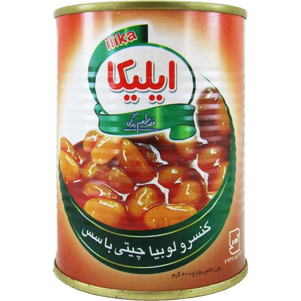 کنسرو لوبیا چیتی با سس گوجه فرنگی ایلیکا 400 گرمی