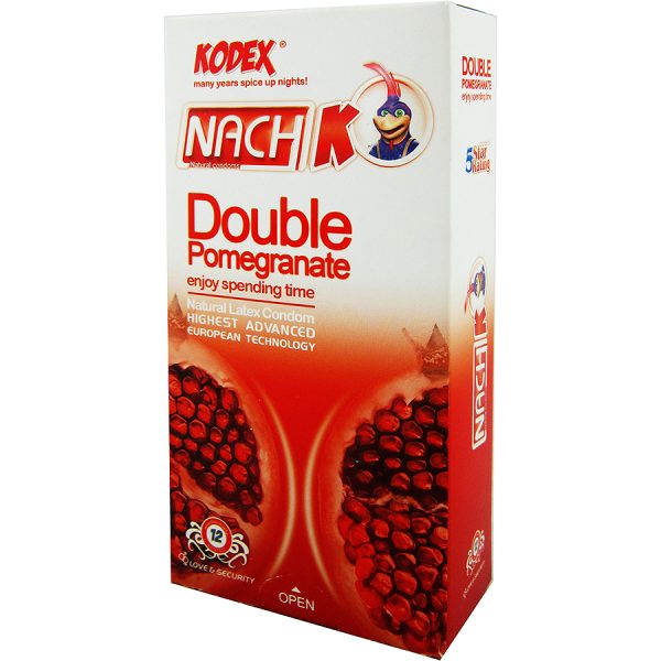 کاندوم گرم کننده و نازک مدل Double Pomegranate کودکس 12 عددی
