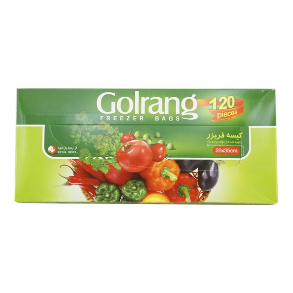 کیسه فریزر 35*25 جعبه ای گلرنگ 120 عددی