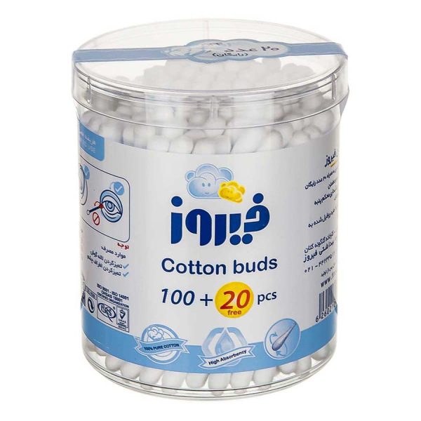گوش پاک کن آبی فیروز 120 عددی